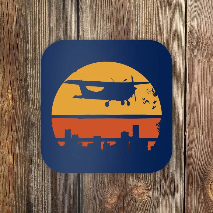 Retro Pilot C172 Flying Gift Coaster