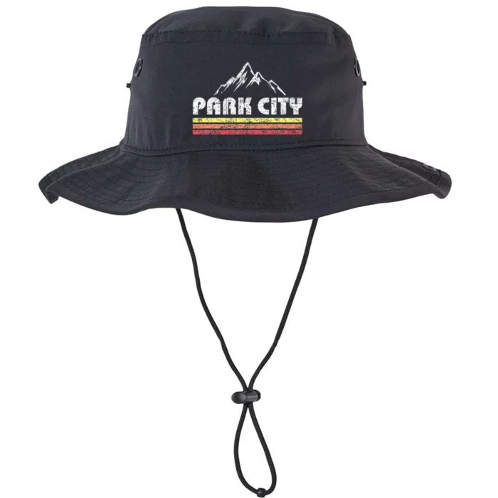 Retro Park City Utah Mountain Faded Bars Ski Sports Legacy Cool Fit Booney Bucket Hat