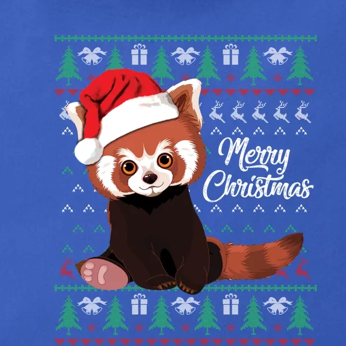 Red Panda Christmas Ugly Sweater Merry Xmas Pajamas Gift Cute Gift Zip Tote Bag