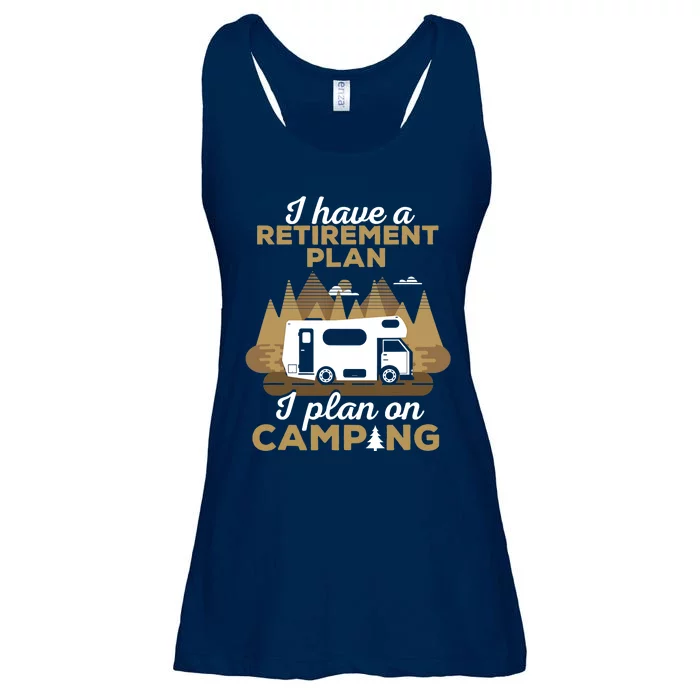 Retirement Plan Camping - Retired Camping Outfit Camper Gift Ladies Essential Flowy Tank