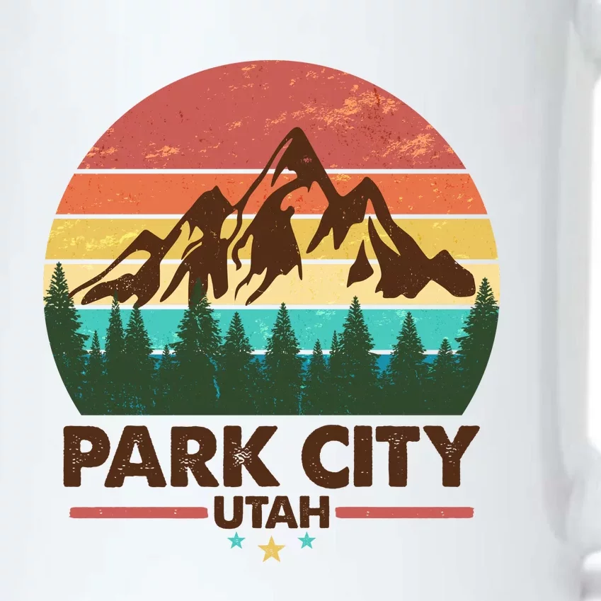 Retro Park City Utah Mountain Black Color Changing Mug