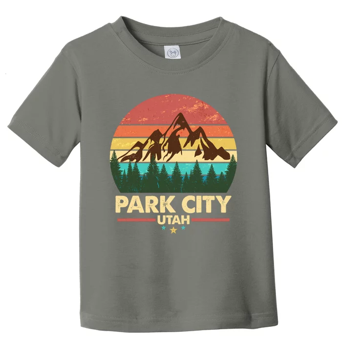 Retro Park City Utah Mountain Toddler T-Shirt