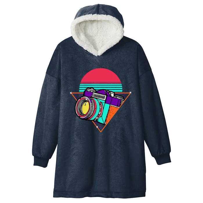 Retro Photography Cute Gift Vintage Camera Photographer Great Gift Hooded Wearable Blanket