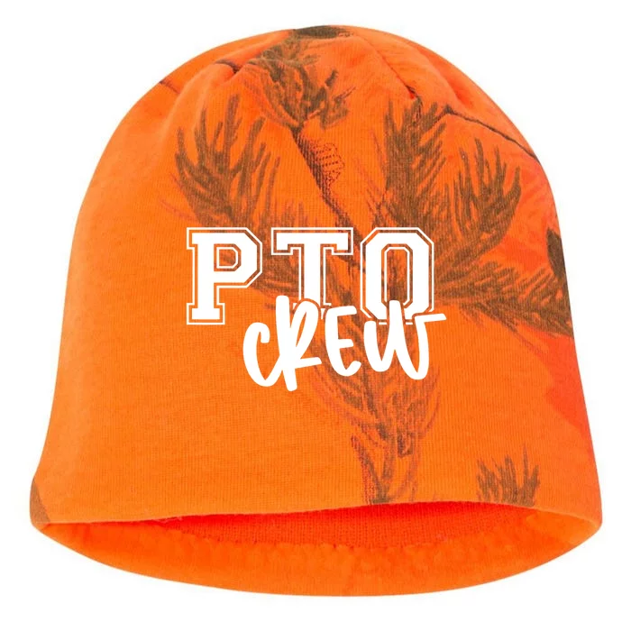 Retro Pto Crew Parent Teacher Organization Back To School Kati - Camo Knit Beanie