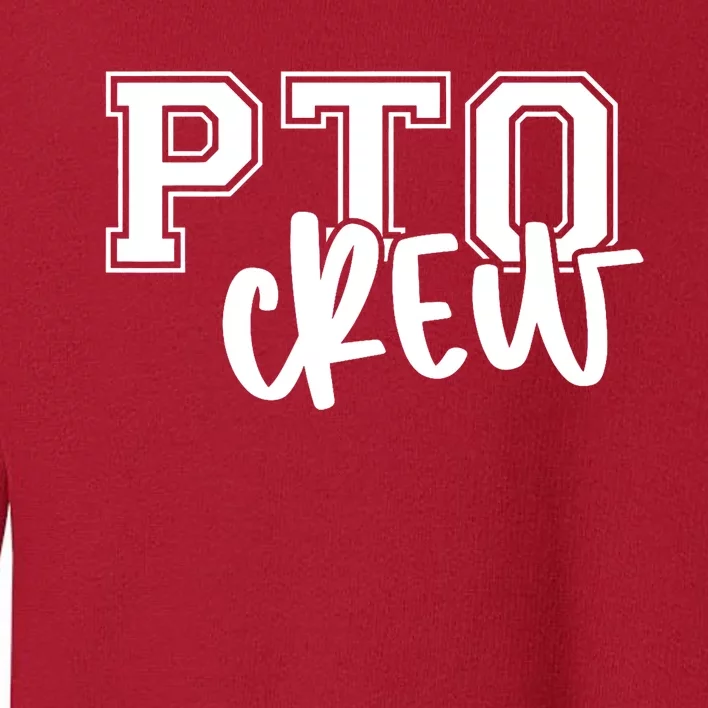 Retro Pto Crew Parent Teacher Organization Back To School Toddler Sweatshirt