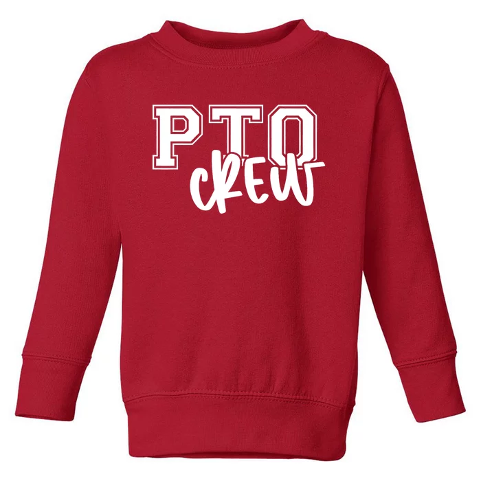 Retro Pto Crew Parent Teacher Organization Back To School Toddler Sweatshirt