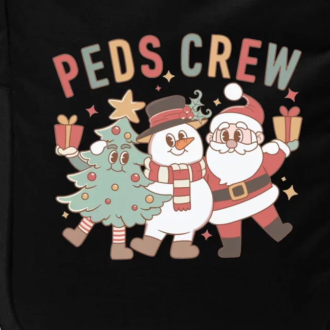 Retro Peds Crew Christmas Pediatric Nurse Nursing Group Cute Gift Impact Tech Backpack