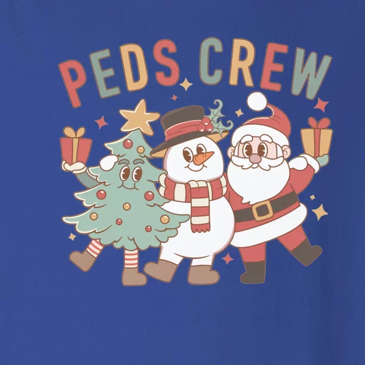 Retro Peds Crew Christmas Pediatric Nurse Nursing Group Cute Gift Toddler Long Sleeve Shirt