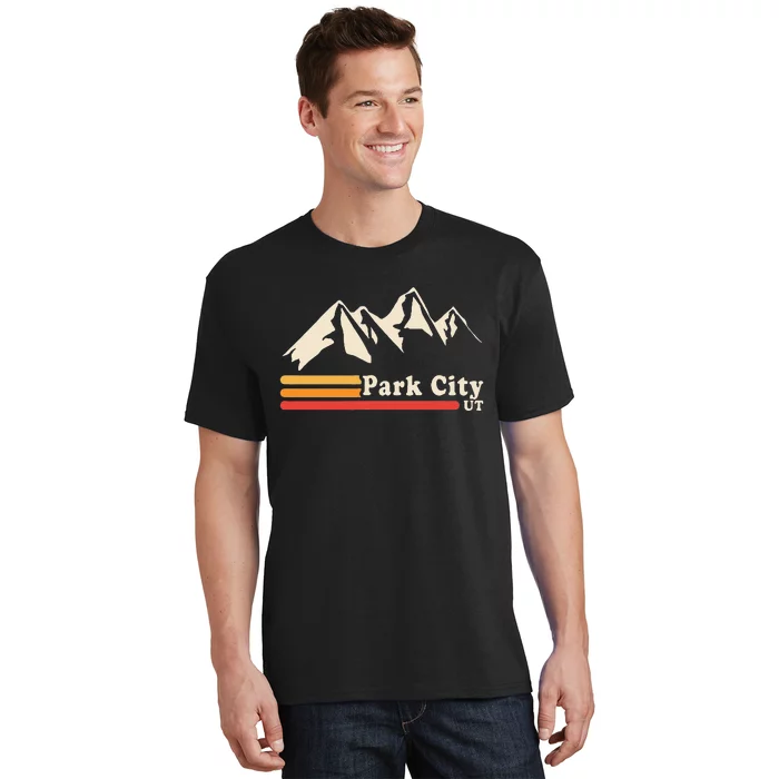 Retro Park City Utah Mountains Ski T-Shirt