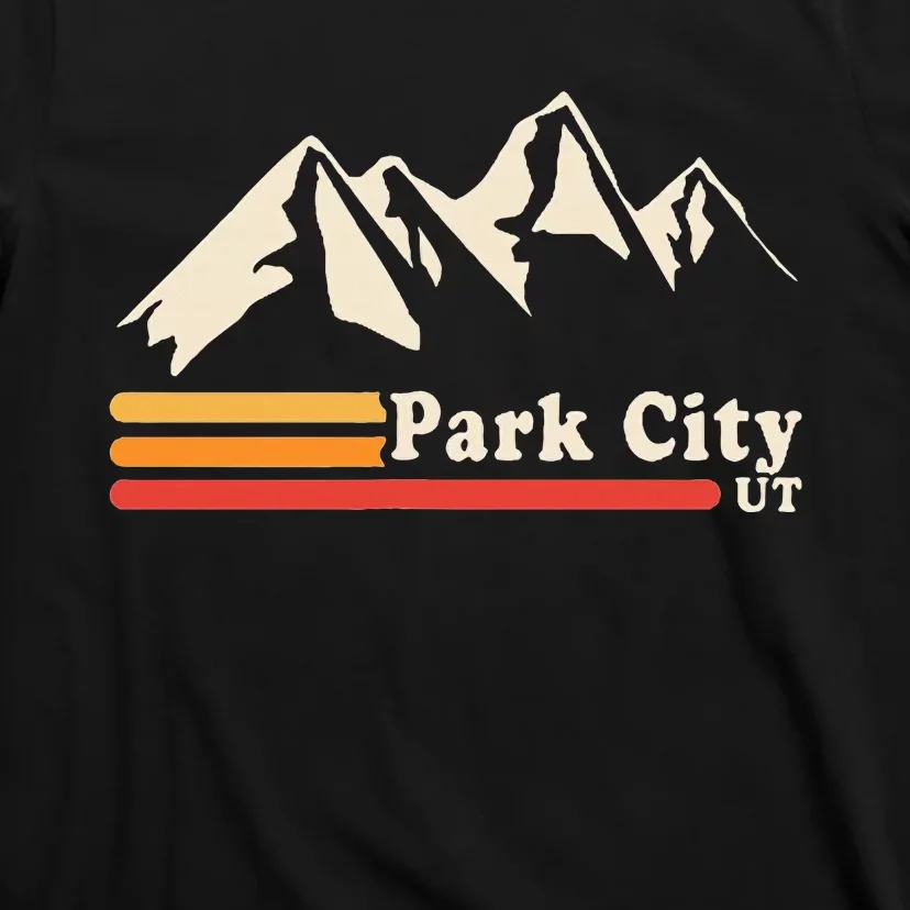 Retro Park City Utah Mountains Ski T-Shirt