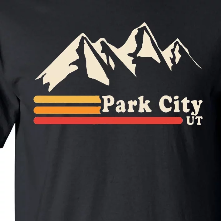 Retro Park City Utah Mountains Ski Tall T-Shirt