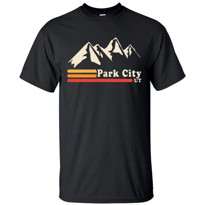 Retro Park City Utah Mountains Ski Tall T-Shirt