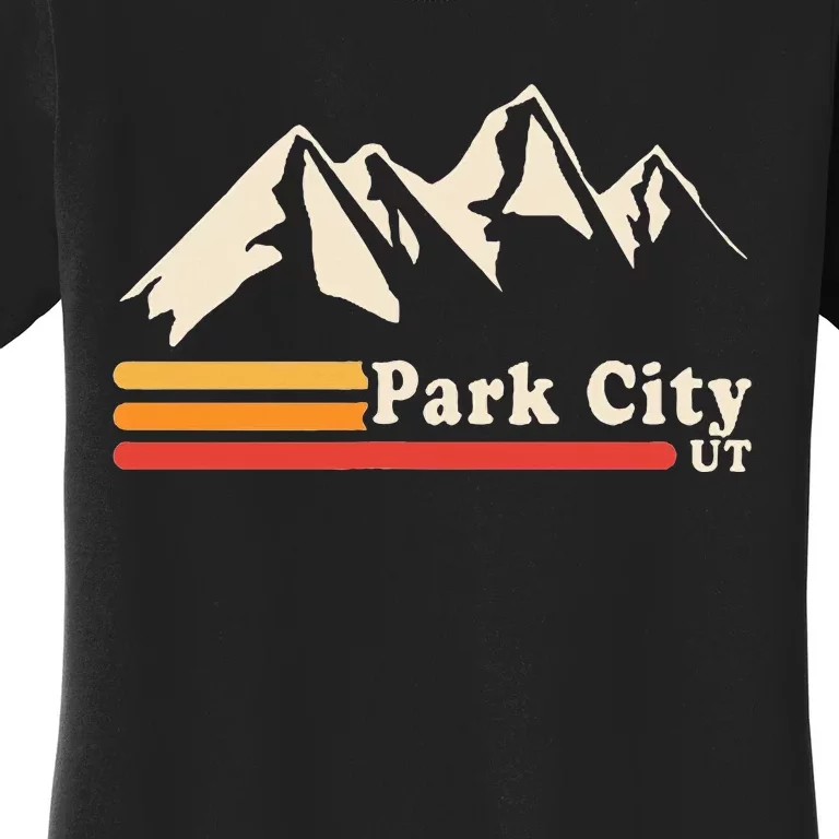 Retro Park City Utah Mountains Ski Women's T-Shirt