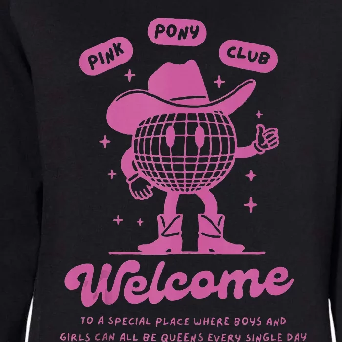 Retro Pony Club Jersey Queer Pop Fan Chappell Womens California Wash Sweatshirt