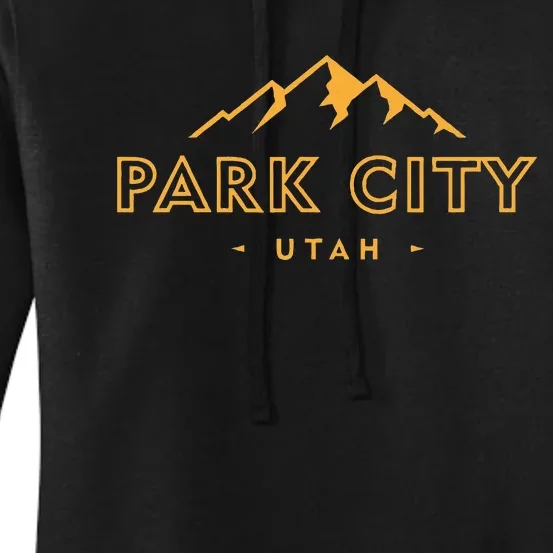 Retro Park City Utah Souvenir Mountain Hiking Women's Pullover Hoodie