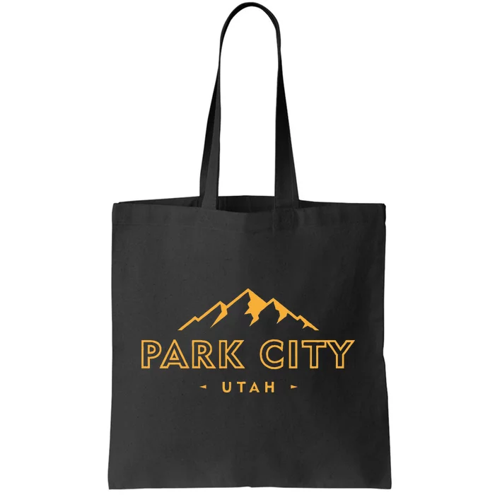 Retro Park City Utah Souvenir Mountain Hiking Tote Bag