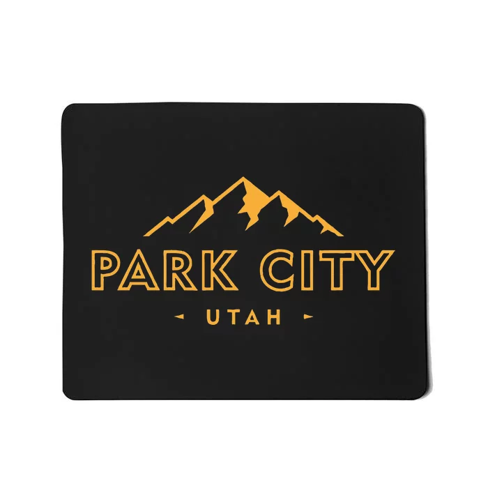 Retro Park City Utah Souvenir Mountain Hiking Mousepad