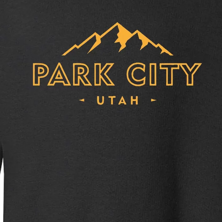 Retro Park City Utah Souvenir Mountain Hiking Toddler Sweatshirt