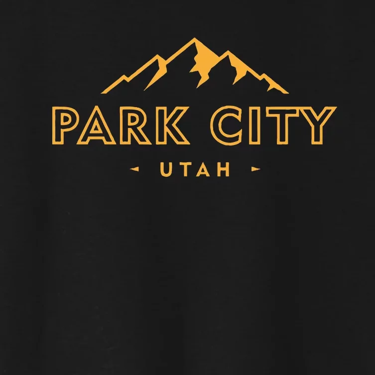 Retro Park City Utah Souvenir Mountain Hiking Women's Crop Top Tee