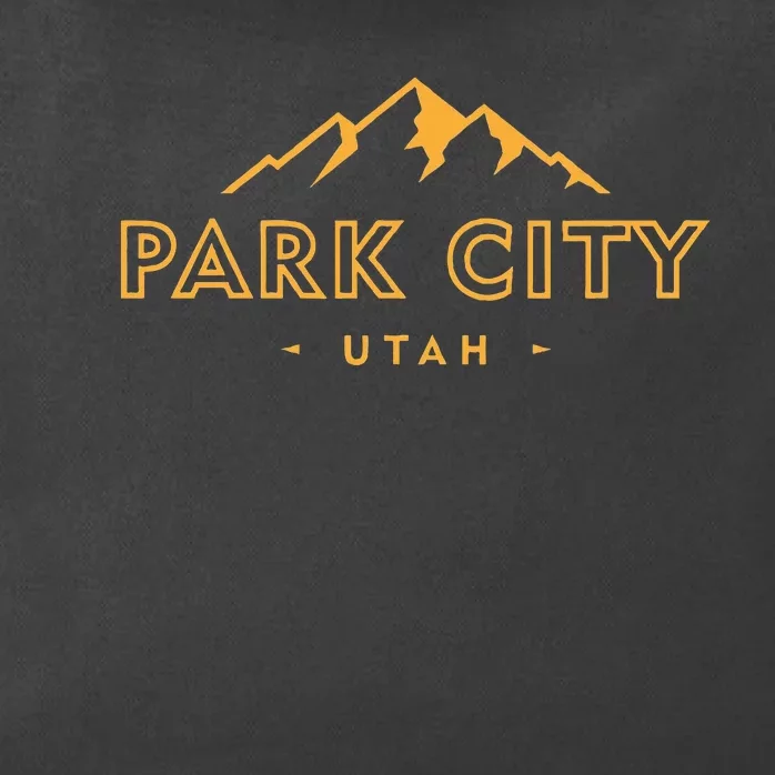 Retro Park City Utah Souvenir Mountain Hiking Zip Tote Bag