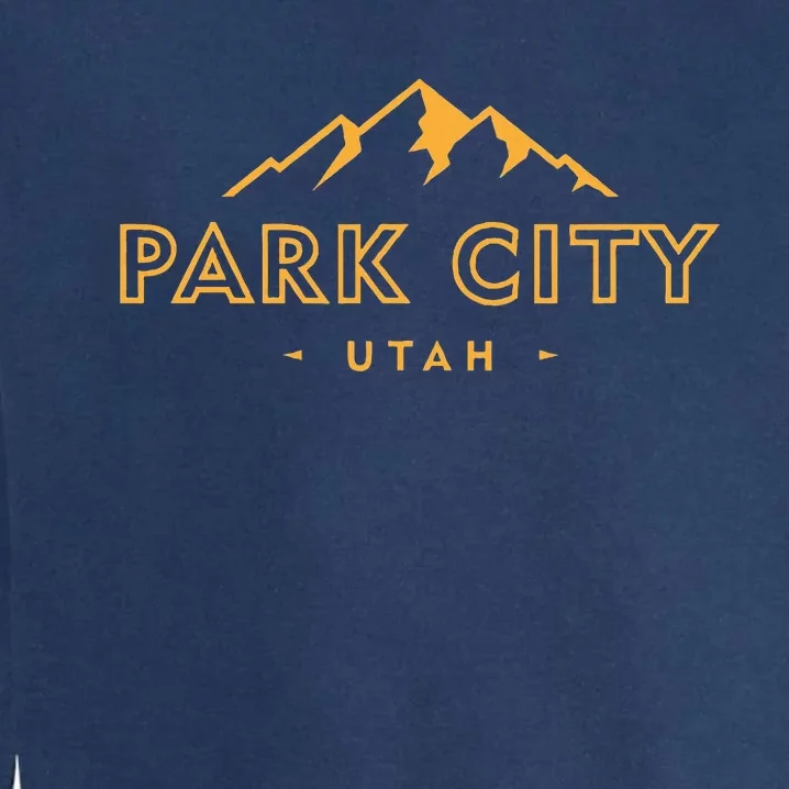 Retro Park City Utah Souvenir Mountain Hiking Garment-Dyed Sweatshirt