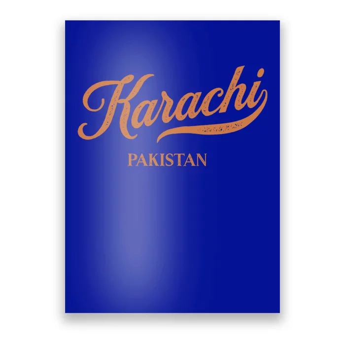 Retro Pakistan City Vintage Karachi Cute Gift Poster