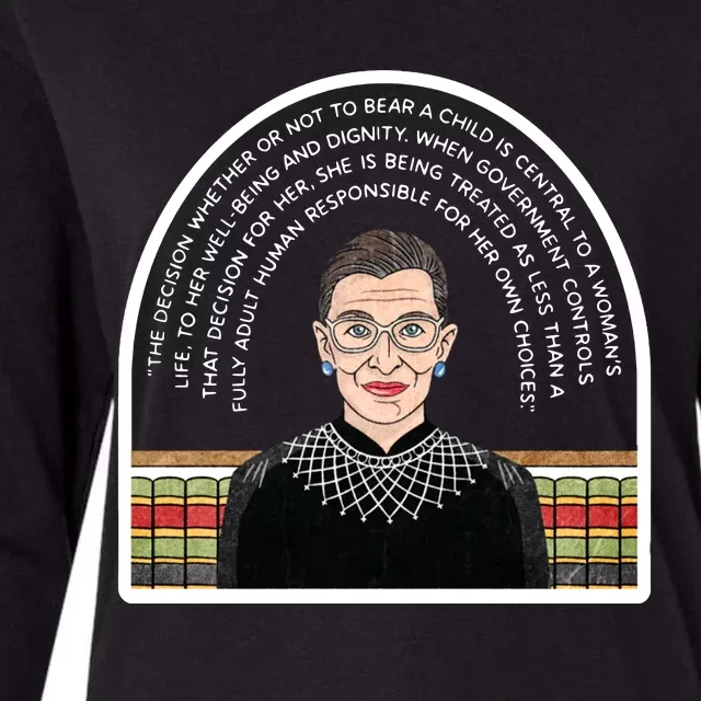 RBG PRO CHOICE QUOTE Womens Right 1973 Womens Cotton Relaxed Long Sleeve T-Shirt