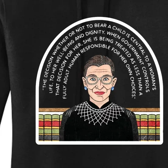 RBG PRO CHOICE QUOTE Womens Right 1973 Women's Pullover Hoodie