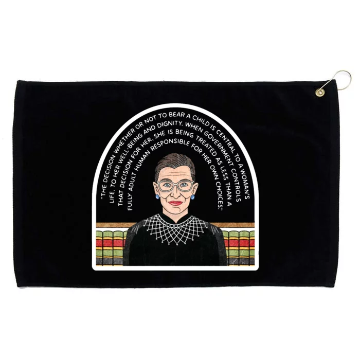 RBG PRO CHOICE QUOTE Womens Right 1973 Grommeted Golf Towel