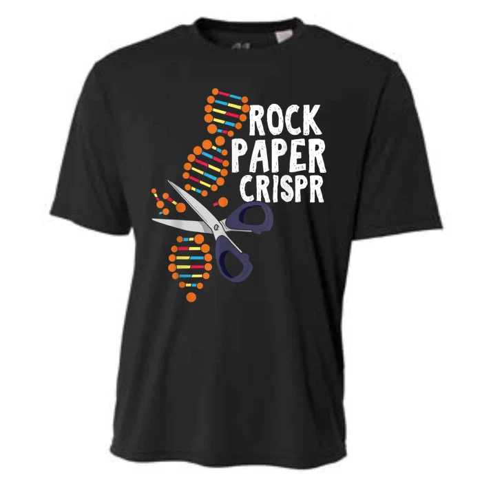 Rock Paper Crispr DNA Biologist Genetic Engineering Science Cooling Performance Crew T-Shirt