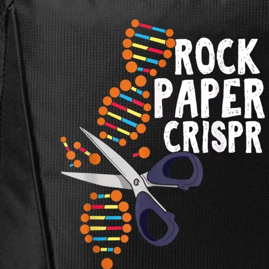 Rock Paper Crispr DNA Biologist Genetic Engineering Science City Backpack