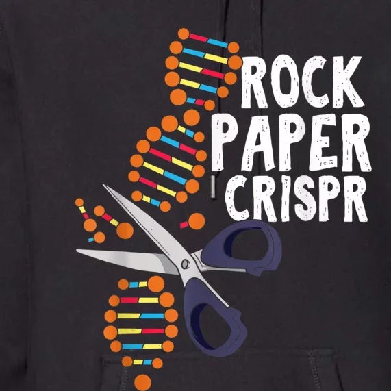 Rock Paper Crispr DNA Biologist Genetic Engineering Science Premium Hoodie