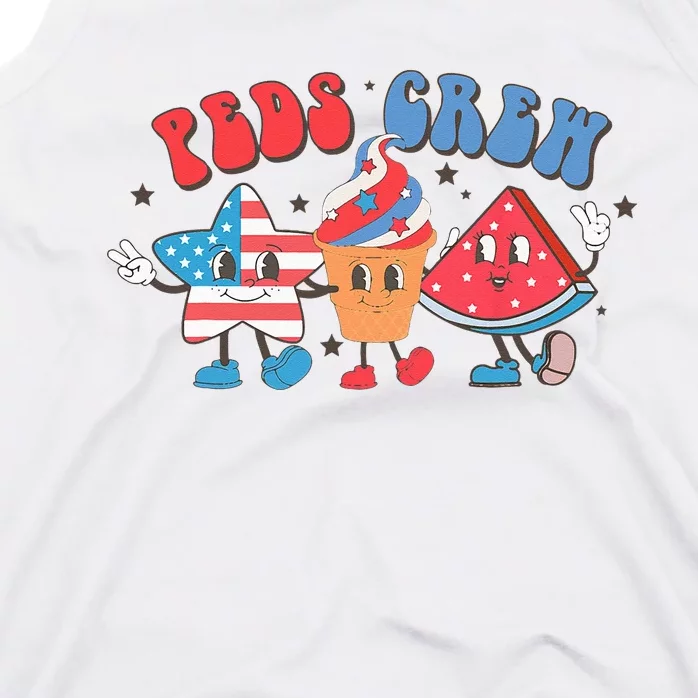 Retro Peds Crew 4th Of July Peds Pediatric Nurse Tank Top