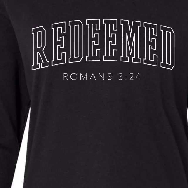 Redeemed Preppy Christian Aesthetic Womens Cotton Relaxed Long Sleeve T-Shirt