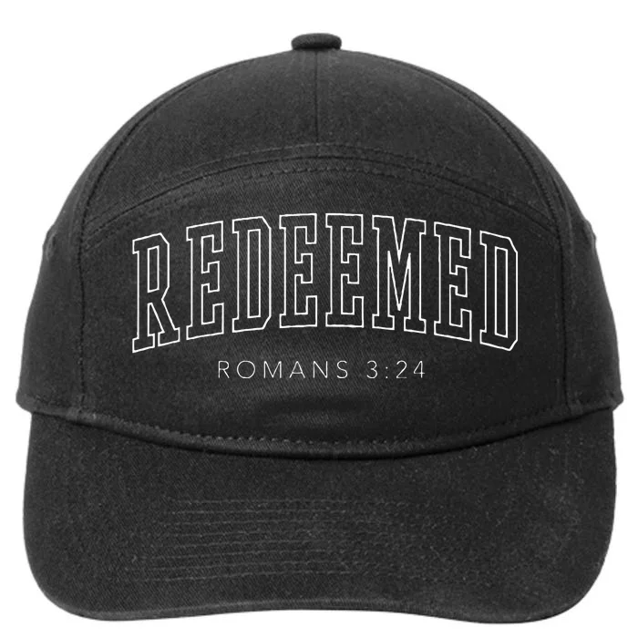 Redeemed Preppy Christian Aesthetic 7-Panel Snapback Hat