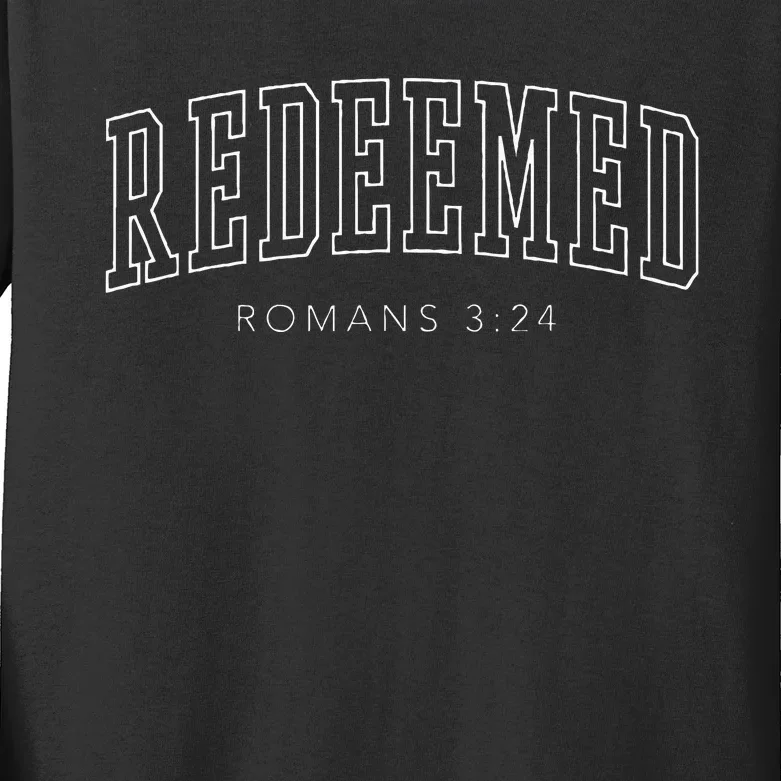 Redeemed Preppy Christian Aesthetic Kids Long Sleeve Shirt