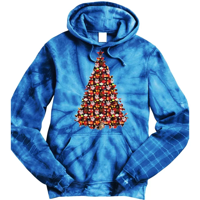 Red Plaid Corgi Dog And Coffee Lover Christmas Tree Ugly Xmas Gift Tie Dye Hoodie