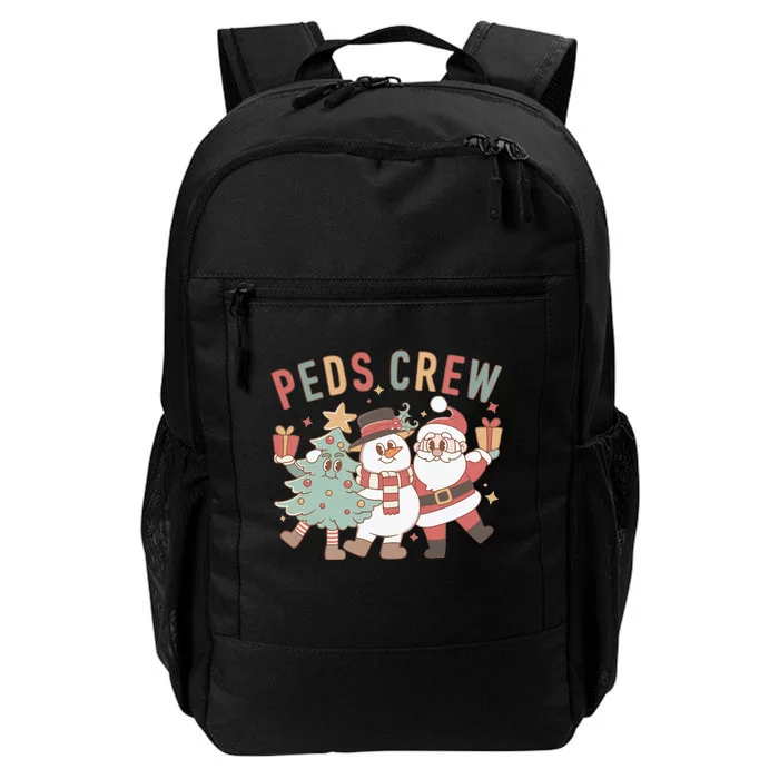 Retro Peds Crew Christmas Pediatric Nurse Nursing Group Daily Commute Backpack