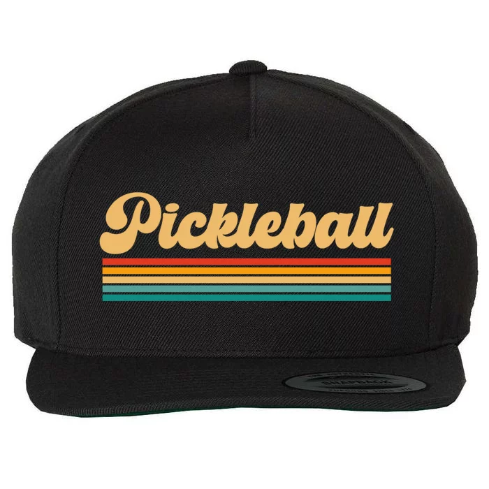 Retro Pickleball Cool Gift Wool Snapback Cap