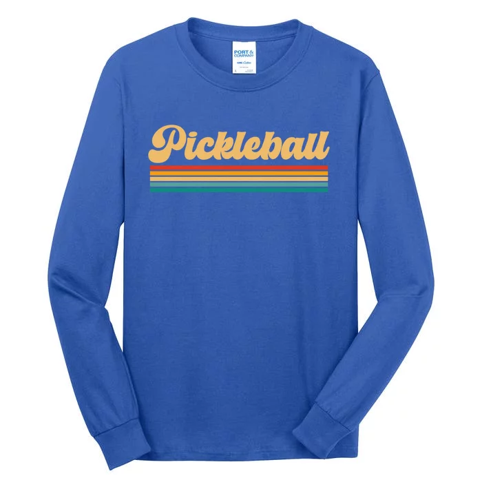 Retro Pickleball Cool Gift Tall Long Sleeve T-Shirt