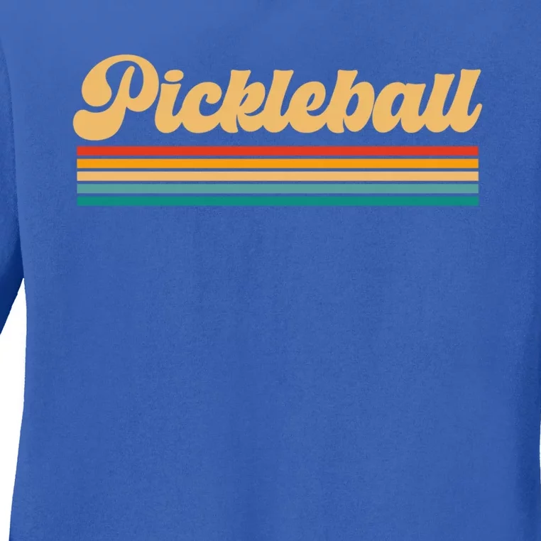 Retro Pickleball Cool Gift Ladies Long Sleeve Shirt