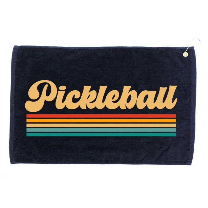 Retro Pickleball Cool Gift Grommeted Golf Towel