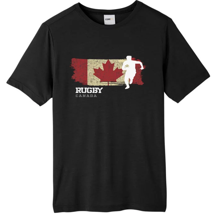 Rugby Player Canada Flag Sports Ball Rugby ChromaSoft Performance T-Shirt