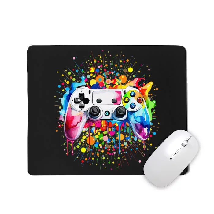 Retro Polka Dots Gaming Controller Video Gamers Dot Day Gift Mousepad