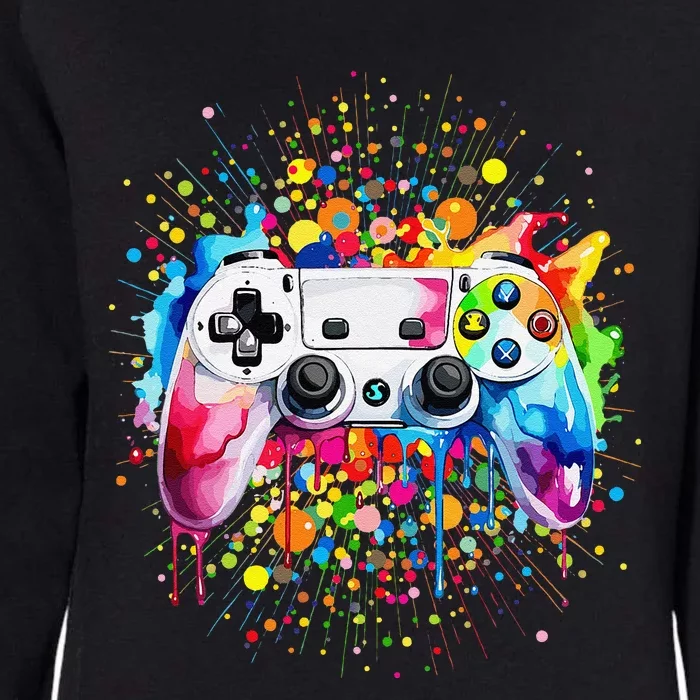 Retro Polka Dots Gaming Controller Video Gamers Dot Day Gift Womens California Wash Sweatshirt