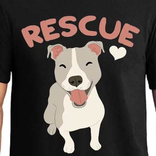 Rescue Pitbull Dog Animal Rescued Kawaii Pajama Set