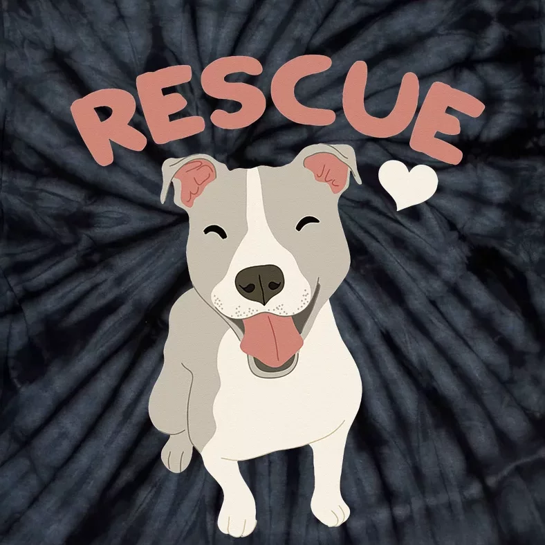 Rescue Pitbull Dog Animal Rescued Kawaii Tie-Dye T-Shirt