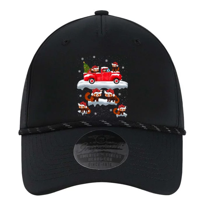 Red Panda Driving Christmas Tree Truck Red Panda Christmas Gift Performance The Dyno Cap