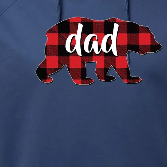 Red Plaid Dad Buffalo Matching Family Papa Pajama Christmas Performance Fleece Hoodie