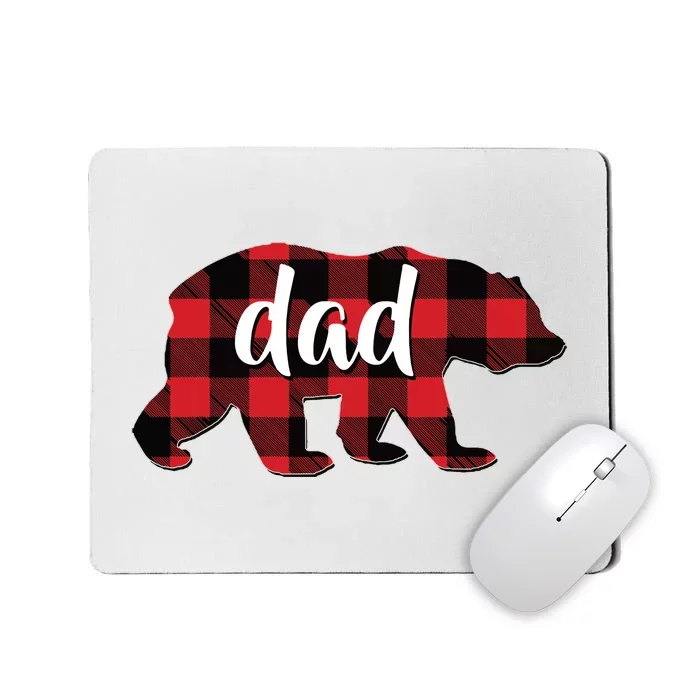 Red Plaid Dad Buffalo Matching Family Papa Pajama Christmas Mousepad